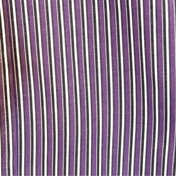 Ralph Lauren Polo Shirt Long Sleeve Purple Striped Classic Fit 16/34-35 - Picture 5 of 7